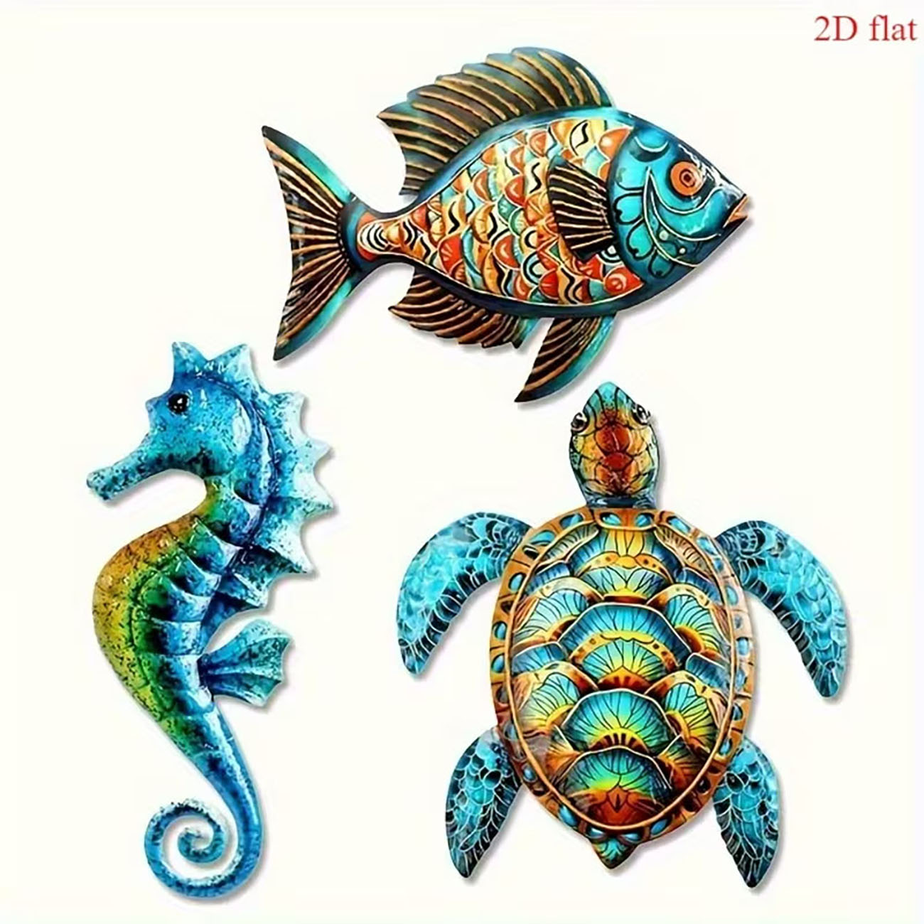 Xfasten Woodworking Double Sided Tape - 3Pcs Ocean Animal Wooden Wall Stickers
