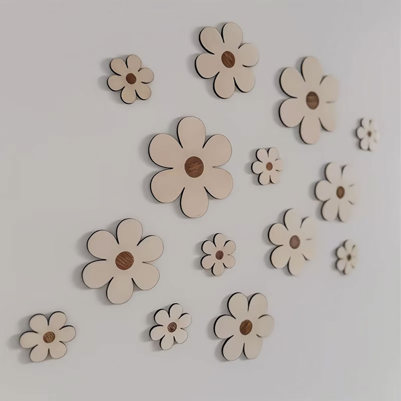 Xfasten Woodworking Double Sided Tape - 14 Pieces of Natural Wood Daisy