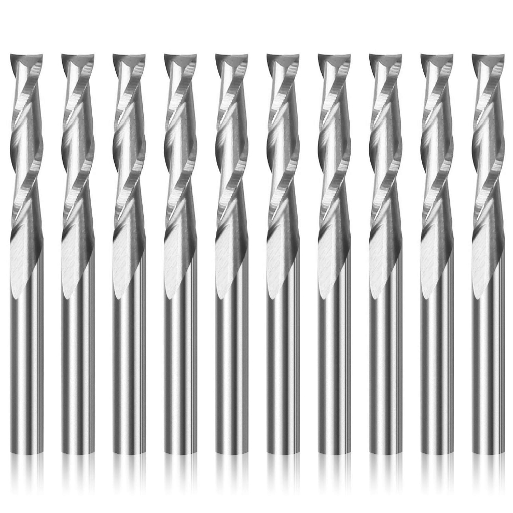 Woodworking Nc - 10pcs 3.175 1/8 Shank 2 Flutes