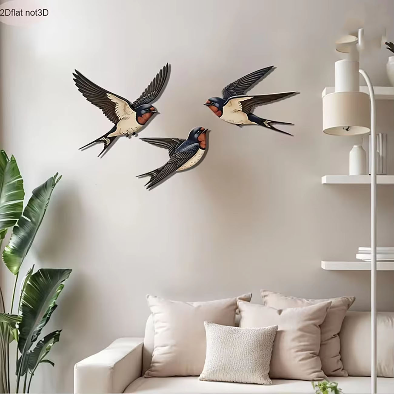 Xfasten Woodworking Double Sided Tape - 3Pcs 2D Swallow Wooden Wall Decor
