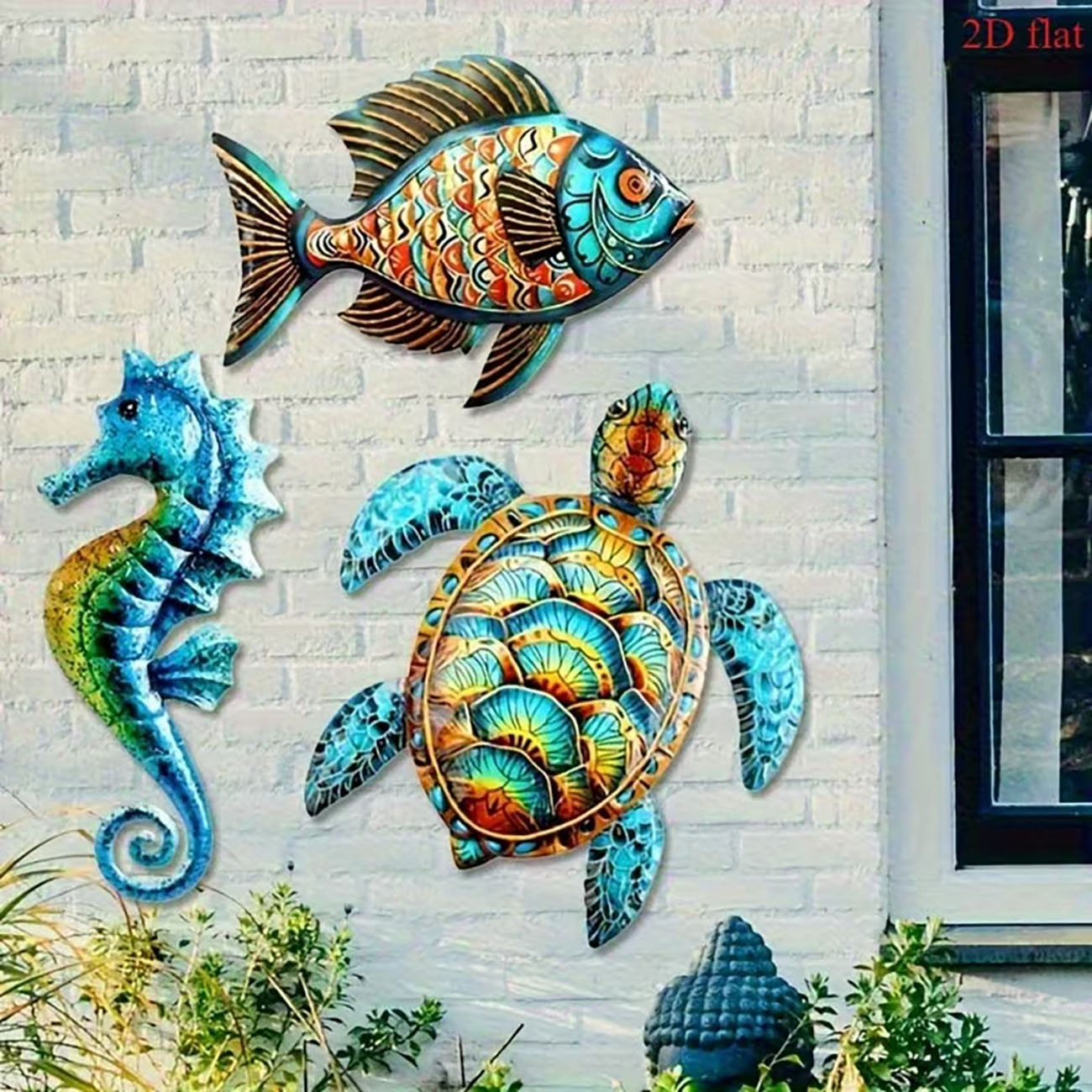3Pcs Ocean Animal Wooden Wall  - Xfasten Woodworking Double Sided Tape ulasan dan harga