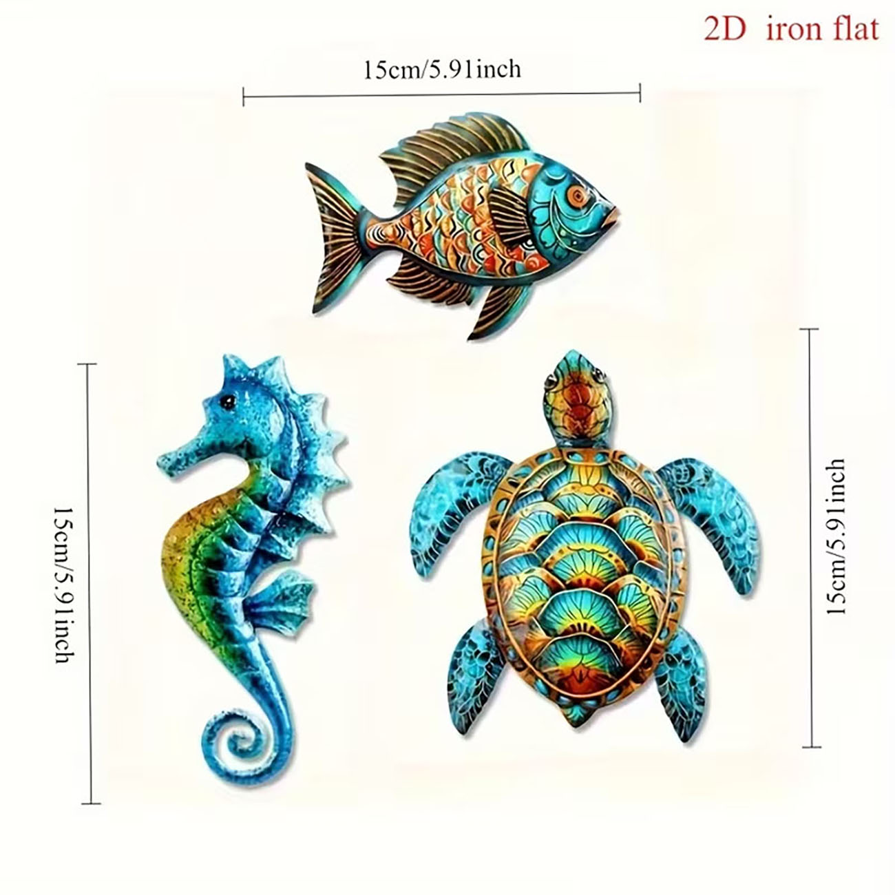 3Pcs Ocean Animal Wooden Wall  - Xfasten Woodworking Double Sided Tape ulasan dan harga
