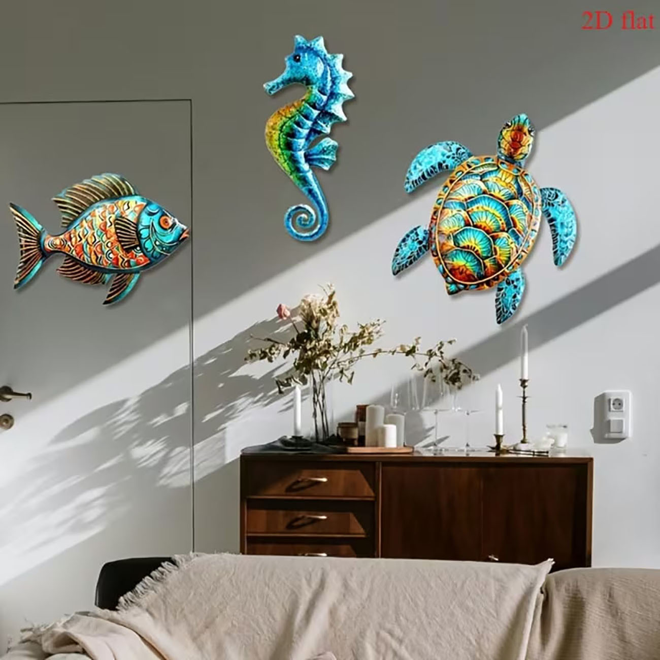 3Pcs Ocean Animal Wooden Wall  - Xfasten Woodworking Double Sided Tape ulasan dan harga