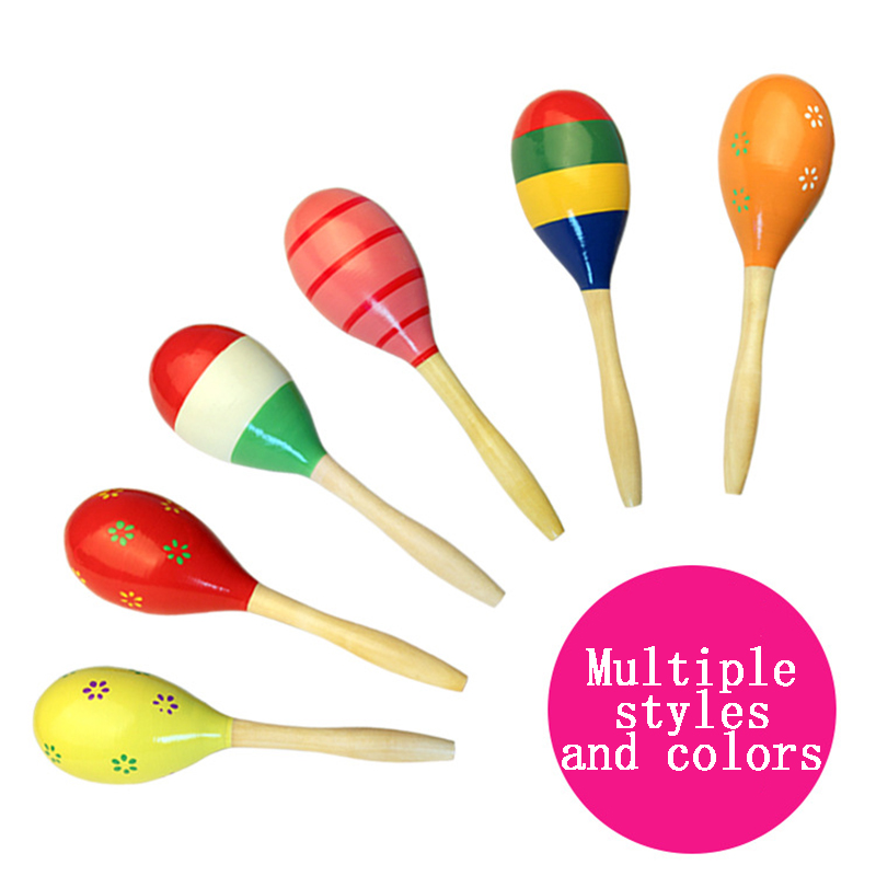 1/2pcs Colorful Wooden Maracas - Woodworking School ulasan dan harga