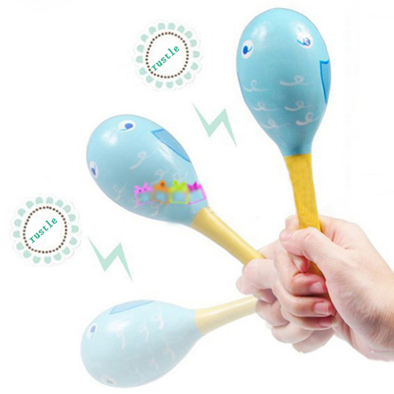 1/2pcs Colorful Wooden Maracas - Woodworking School ulasan dan harga