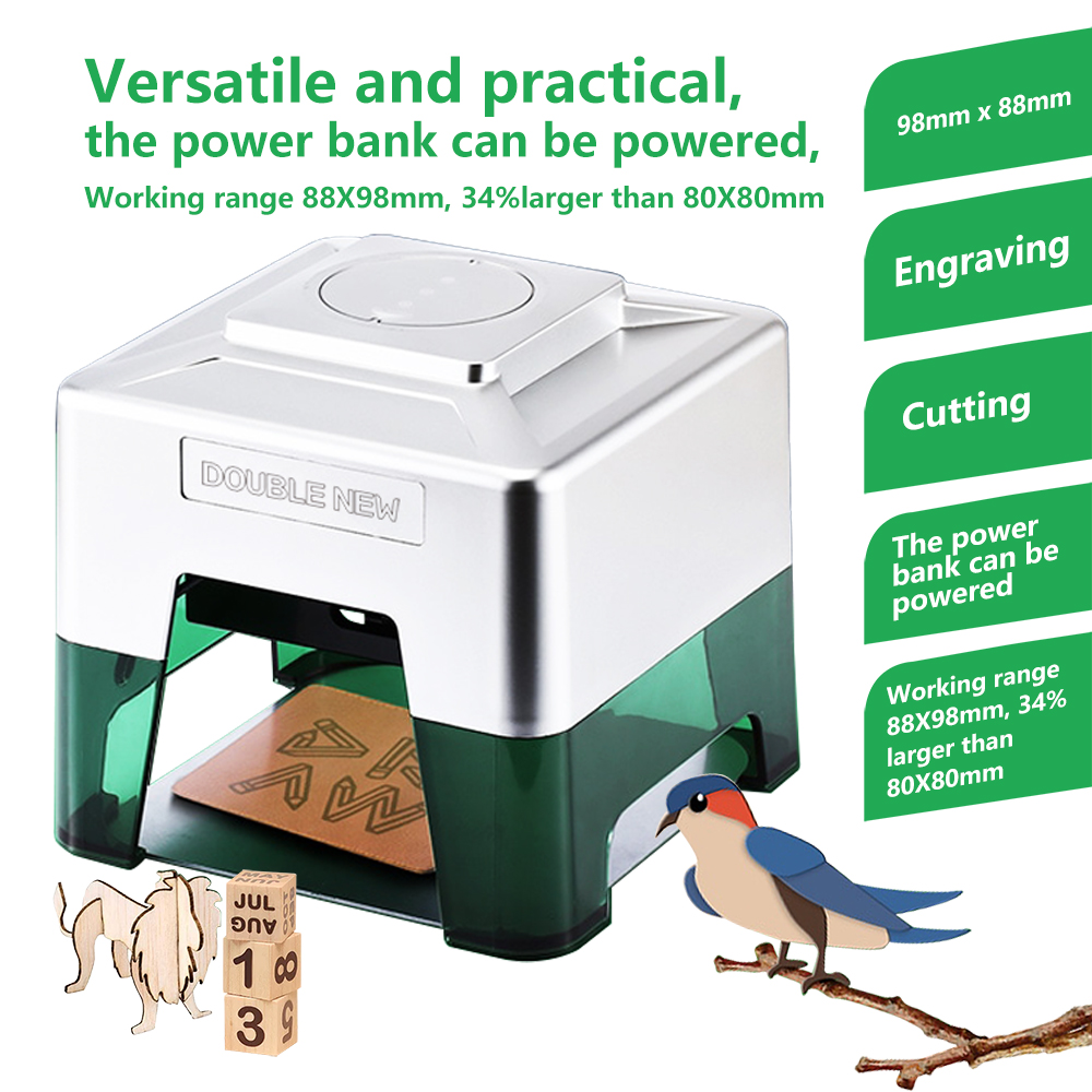 3W Mini Laser Engraver Portabl - Woodworking Logo ulasan dan harga