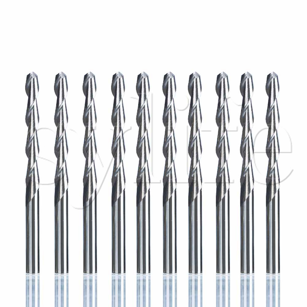 10pcs Double Flute Spiral Cutt - Woodworking Nc ulasan dan harga