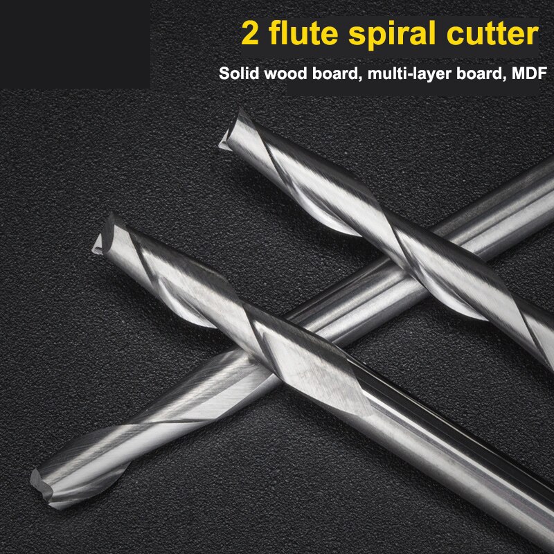 10pcs 3.175 1/8 Shank 2 Flutes - Woodworking Nc ulasan dan harga