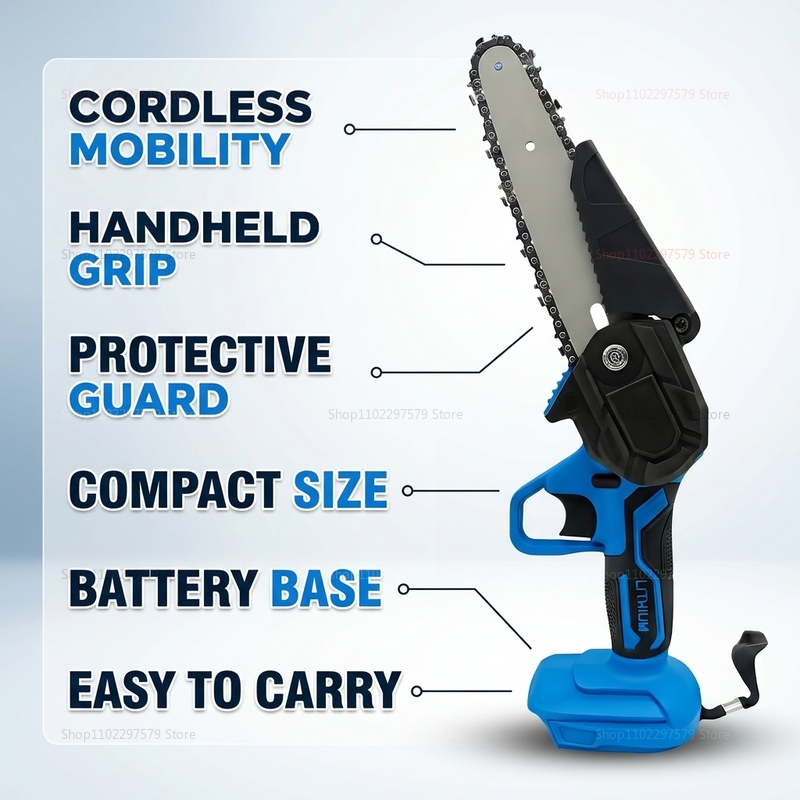 6 Inch Cordless Electric Chain - Woodworking Yard Projects ulasan dan harga