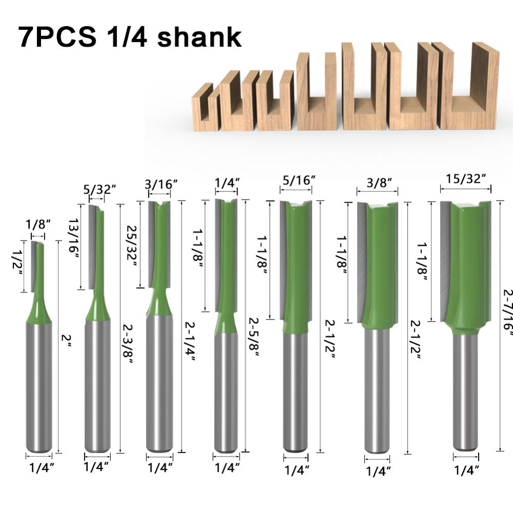 1-7pcs 6mm 1/4 inch Shank Sing - Woodworking Nc ulasan dan harga