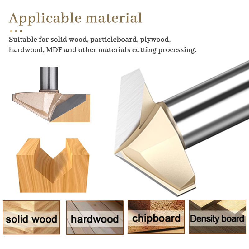 120 150 Degree V Bit 1/2 Shank - Woodworking Nc ulasan dan harga