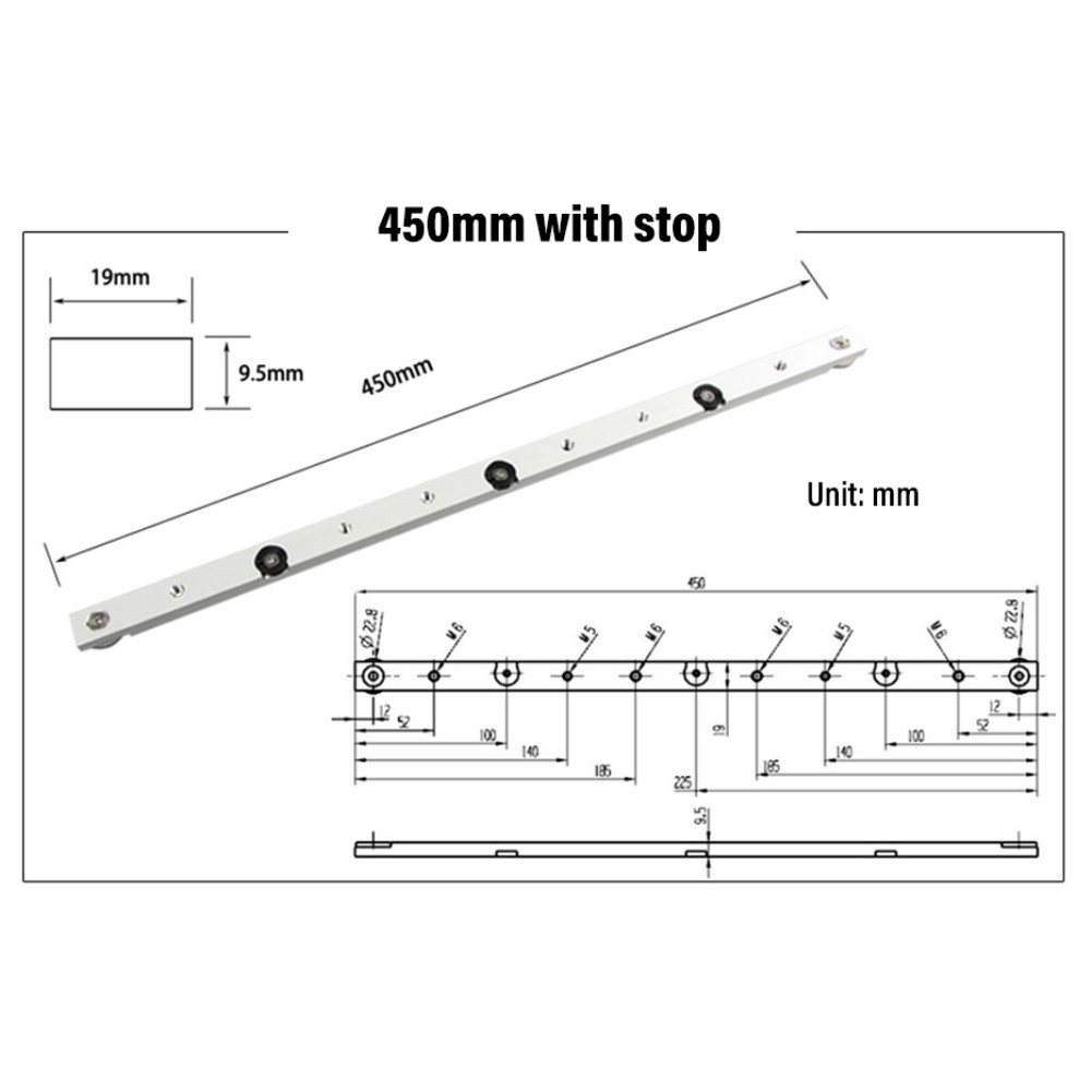300 / 450 / 650mm Miter Bar Al - Woodworking Rasp ulasan dan harga