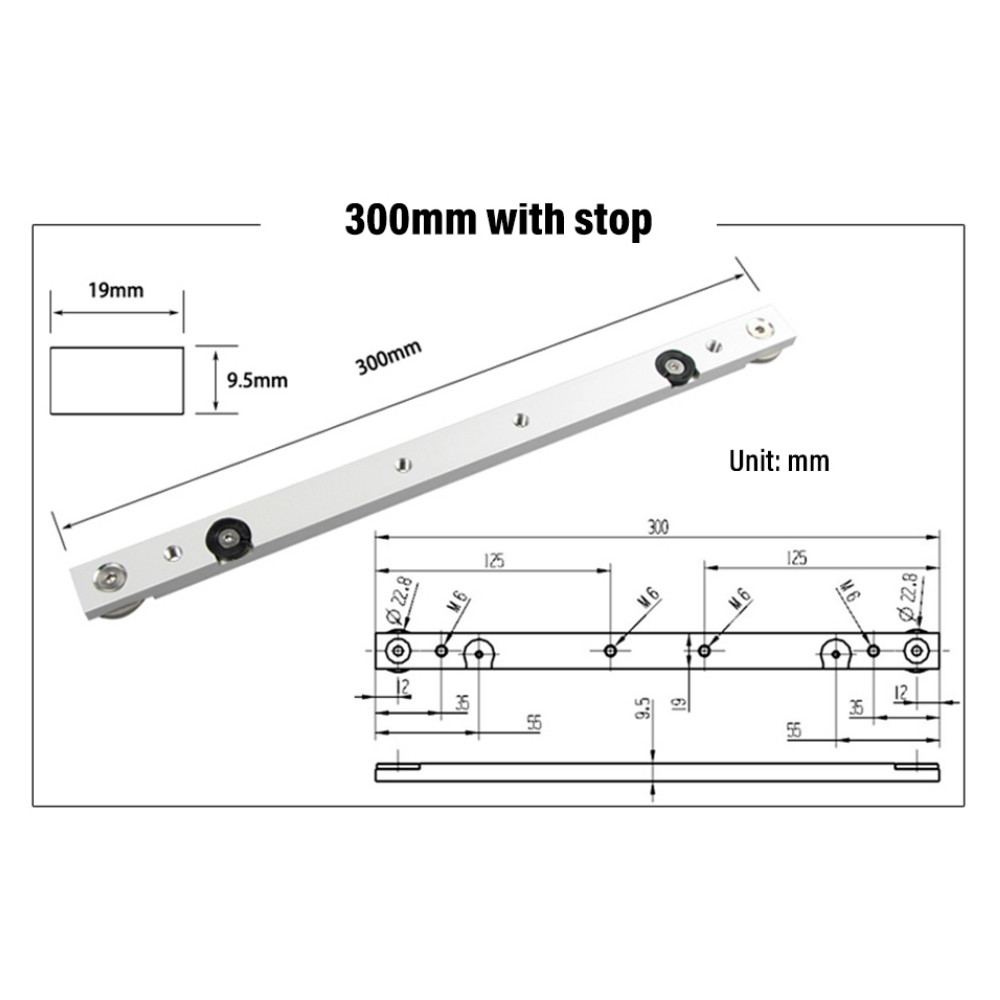 300 / 450 / 650mm Miter Bar Al - Woodworking Rasp ulasan dan harga