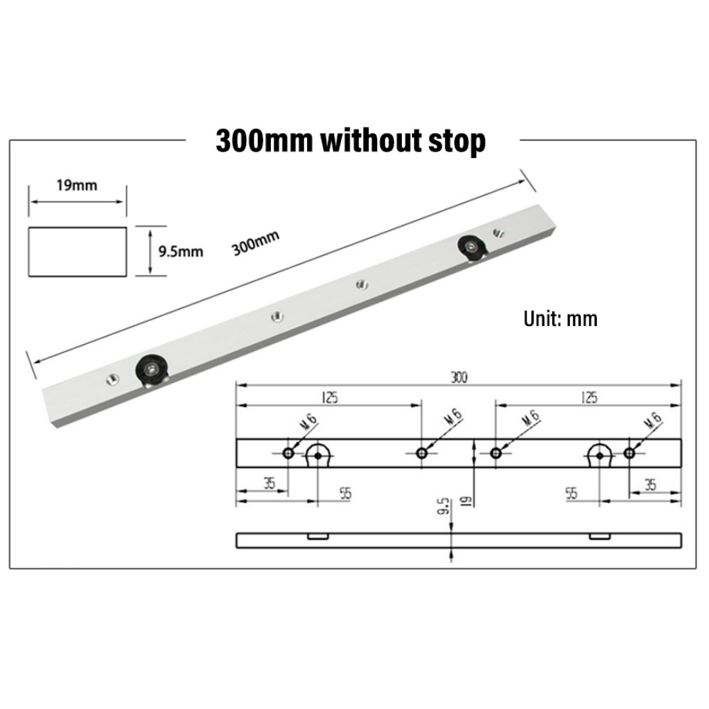 300 / 450 / 650mm Miter Bar Al - Woodworking Rasp ulasan dan harga