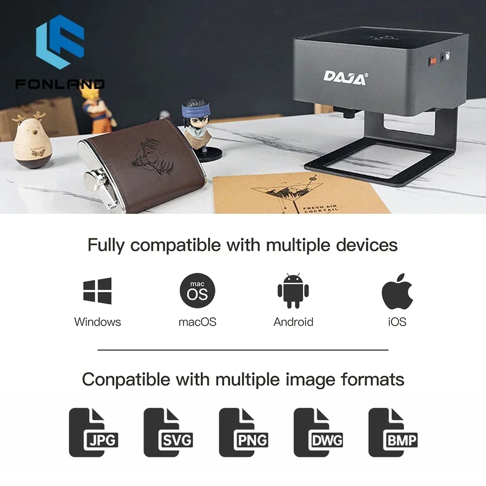 FONLAND DJ6 Laser Engraver CNC - Woodworking Logo ulasan dan harga
