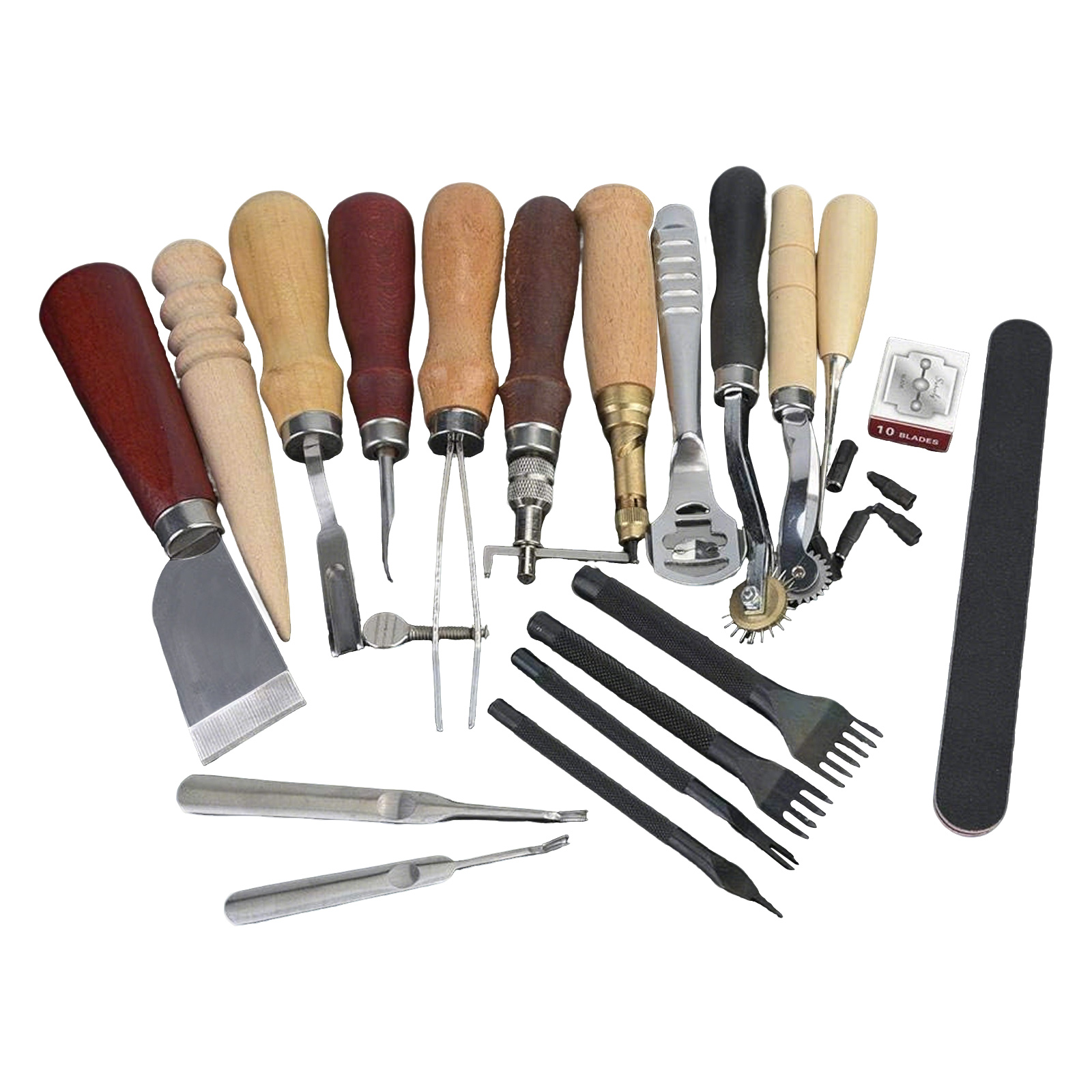 Leather Tools, 19 Pcs Leather  - Woodworking Edge Trimmer ulasan dan harga