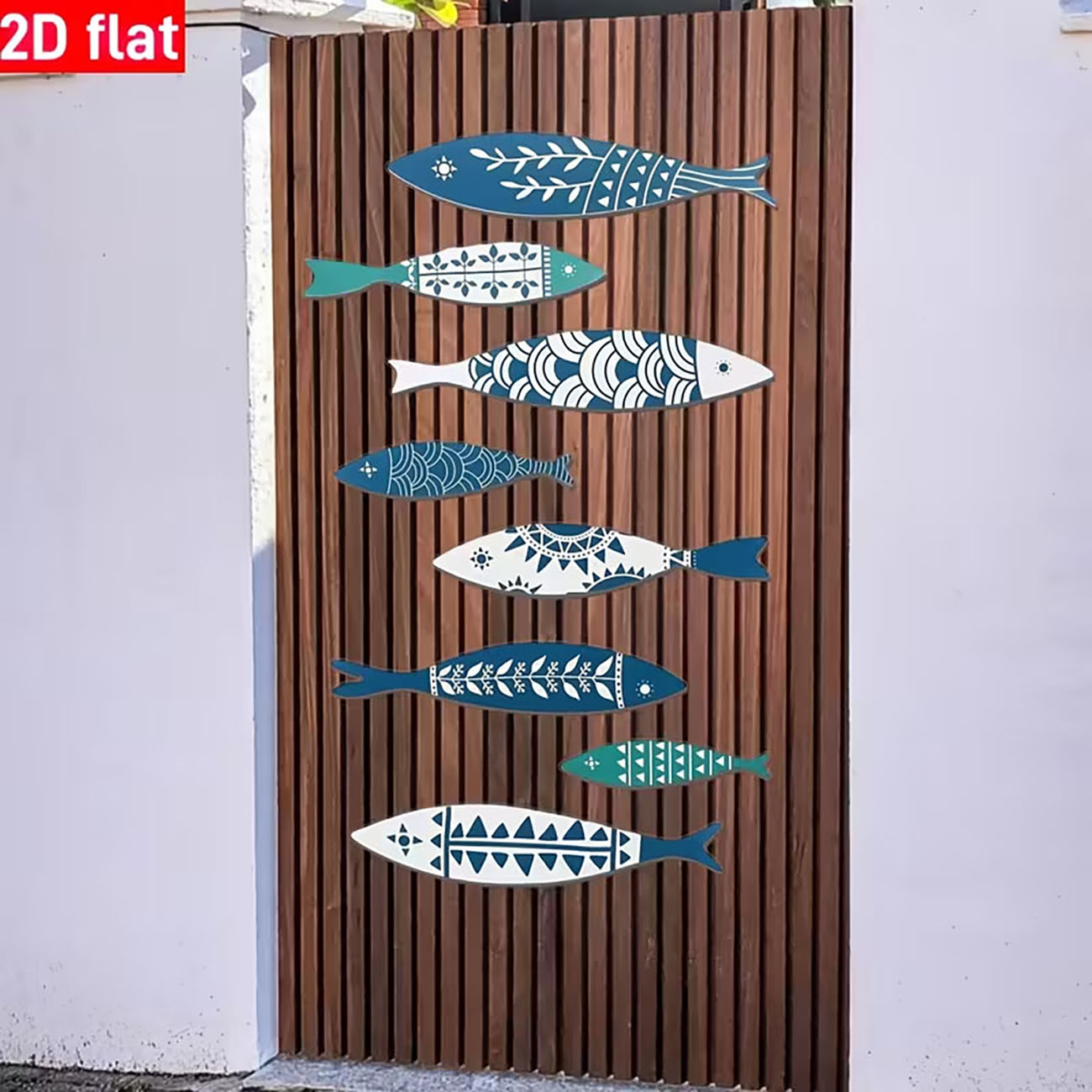 8PCS 2D Flat Coastal Fish Wall - Xfasten Woodworking Double Sided Tape ulasan dan harga