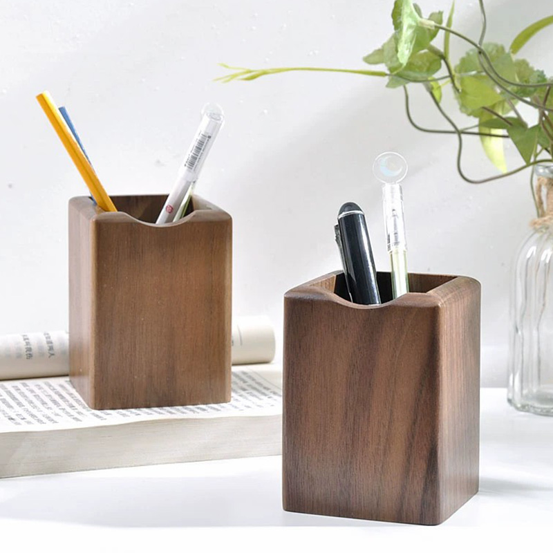 Natural Walnut Pen Holder Wood - Woodworking School ulasan dan harga