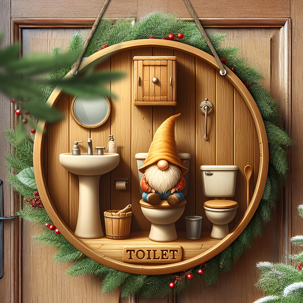 Country gnome toilet logo, woo - Woodworking Logo ulasan dan harga
