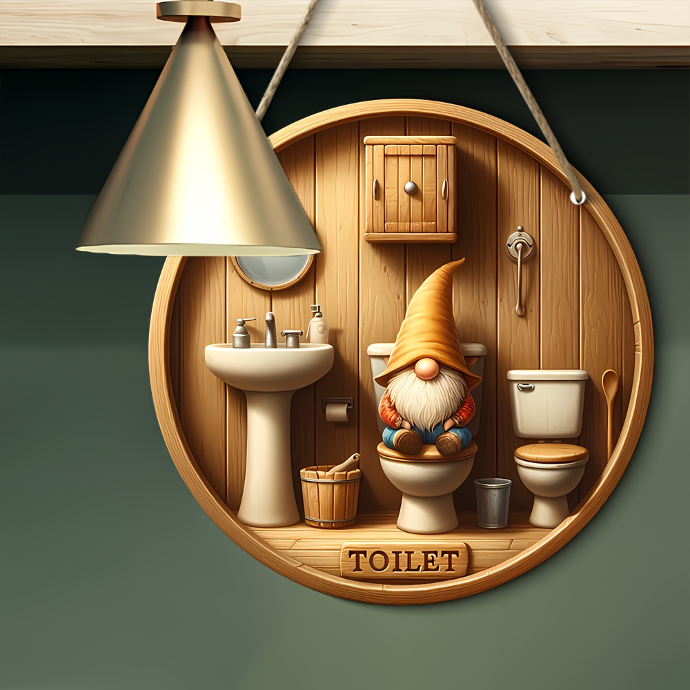 Country gnome toilet logo, woo - Woodworking Logo ulasan dan harga