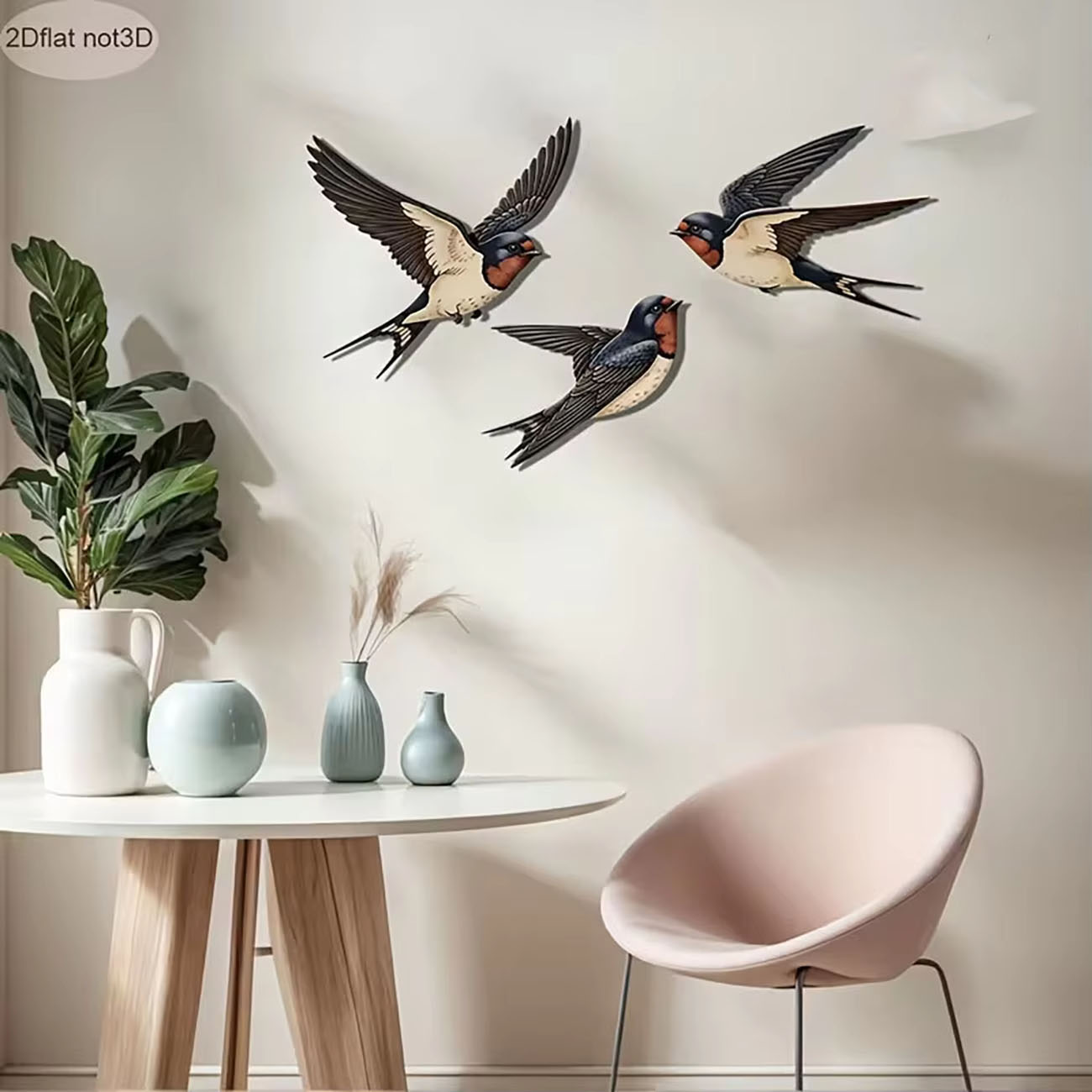 3Pcs 2D Swallow Wooden Wall De - Xfasten Woodworking Double Sided Tape ulasan dan harga